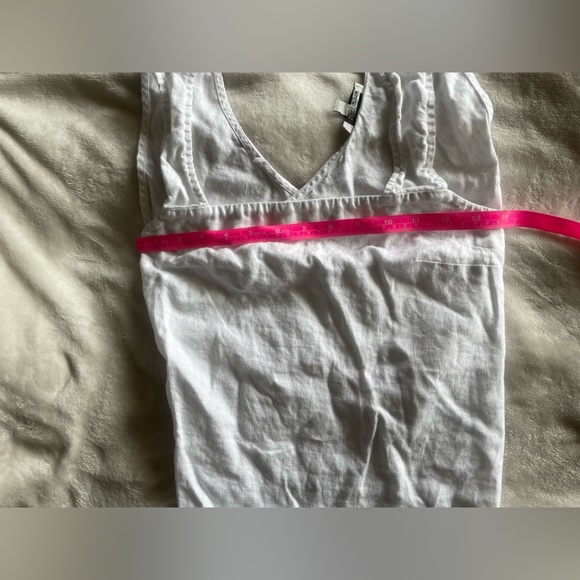 Madewell Sleeveless 100% Linen wrap top, white, size 2 women’s - Picture 6 of 7